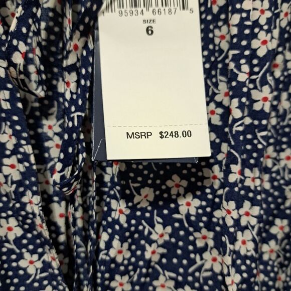 Polo Ralph Lauren Daisies Floral Print Romper Puffed Sleeve Siz 6 Blue Multi NWT - Picture 5 of 16